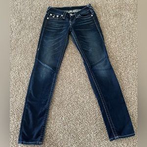 True religion skinny jeans with flaps